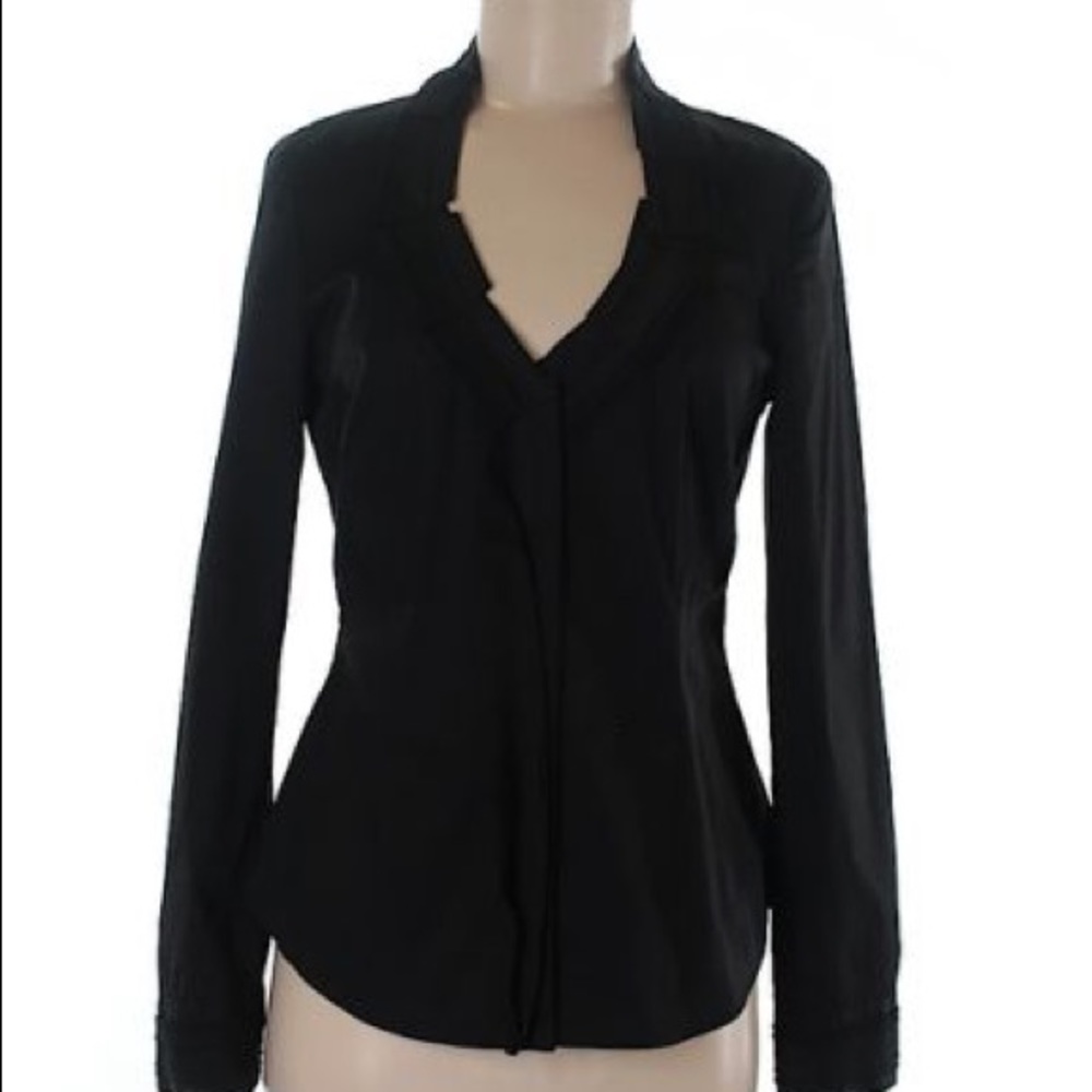 WHBM black dress shirt